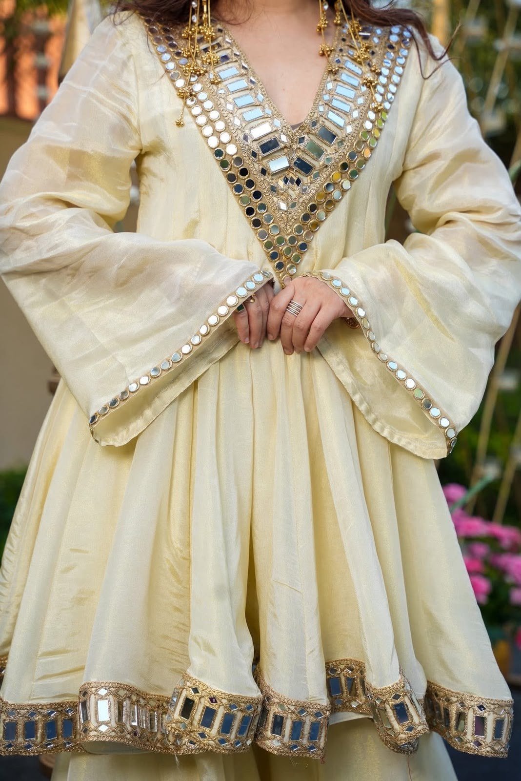 Rangrez Kediya Mirror Work Palazzo SET by ranisahab